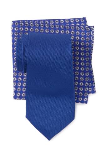 Accesorii barbati tommy hilfiger oxford solid tie snowflake pocket square set medium blue