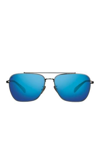 Accesorii barbati toms irwin 56mm polarized square aviator sunglasses dark grey