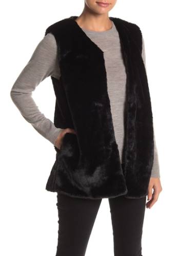 Accesorii femei 14th union faux fur vest black