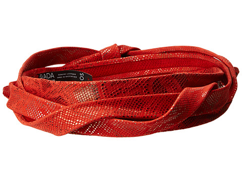 Accesorii femei ada collection midi wrap belt red snake