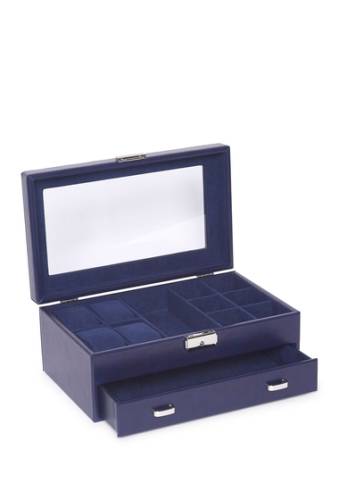 Accesorii femei brouk co the edwin series blue jewelry box navy blue