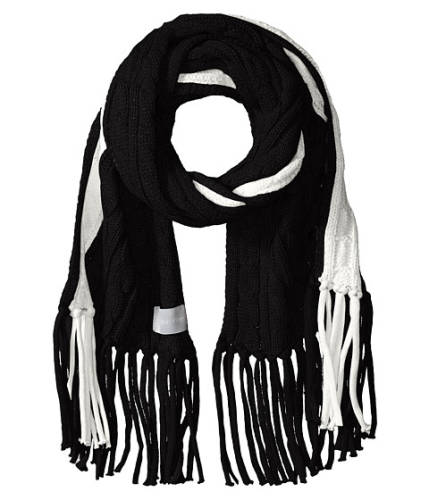 Accesorii femei calvin klein color block cable scarf black