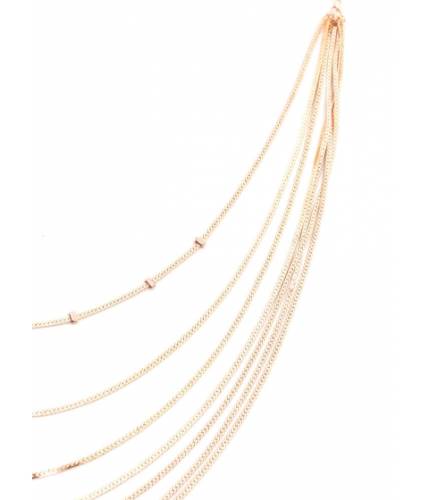 Accesorii femei cheapchic sleek inspiration layered chain necklace rosegold