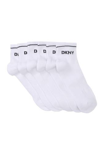 Accesorii femei dkny crew socks - pack of 6 white pack