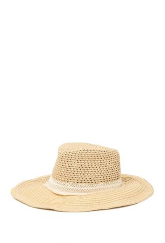 Accesorii femei eric javits saint tropez squishee straw hat flaxwhite