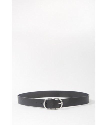 Accesorii femei forever21 faux leather d-ring belt blacksilver