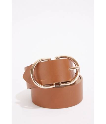 Accesorii femei forever21 faux leather d-ring belt browngold