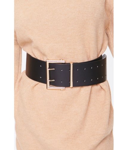 Accesorii femei forever21 wide faux leather waist belt black