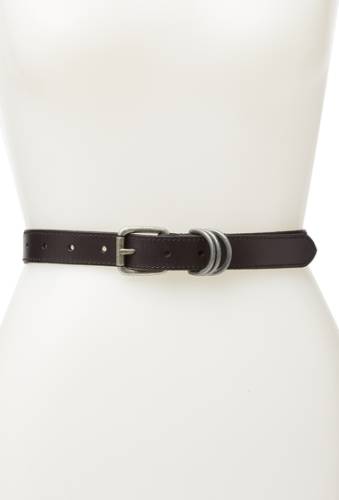 Accesorii femei frye 25mm flat panel leather belt black