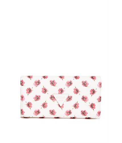 Accesorii femei guess abree printed wallet pink floral