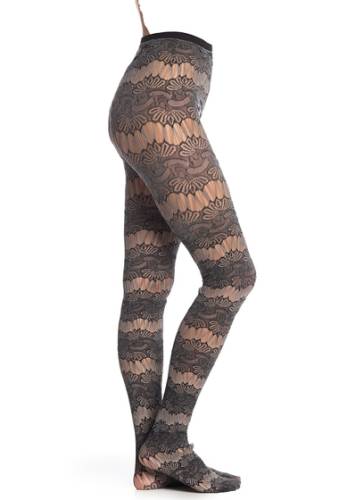 Accesorii femei hue ornamental lace tights black