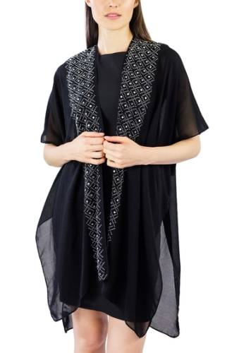 Accesorii femei just jamie rhinestone embellished kimono blacksilver bsv