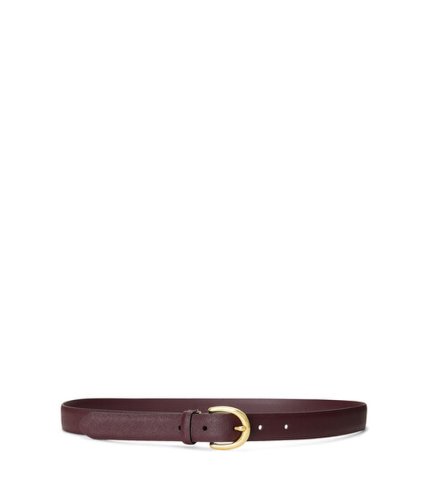 Accesorii femei lauren ralph lauren charm crosshatch leather belt vintage burgundy
