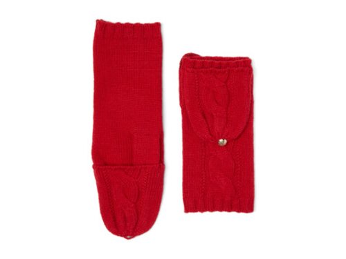 Accesorii femei lauren ralph lauren recycled blend cable pop-top gloves lipstick red