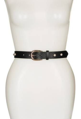Accesorii femei linea pelle embellished stud belt black