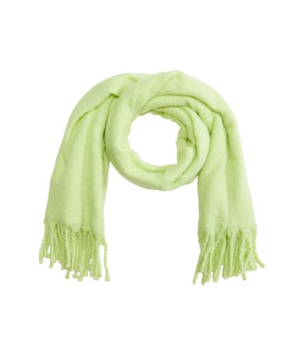 Accesorii femei madewell textured solid with contrasting fringe scarf limelight
