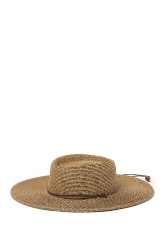Accesorii femei melrose and market telescopic straw hat dark natural