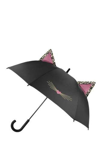 Accesorii femei shedrain rainessential auto open close floral print umbrella nord black cat