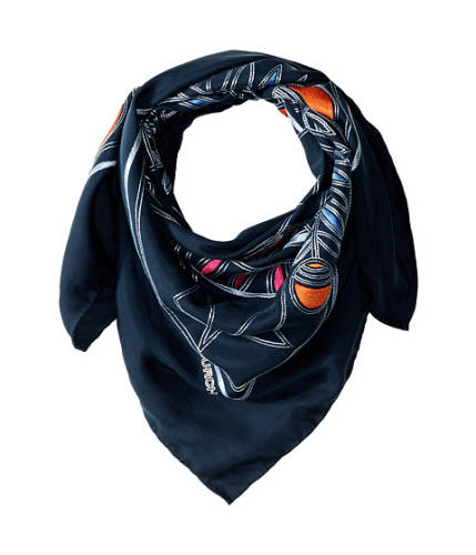 Accesorii femei tory burch embroidered toucan square scarf tory navy