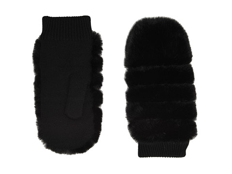 Accesorii femei ugg all over faux fur mitten with sherpa lining black