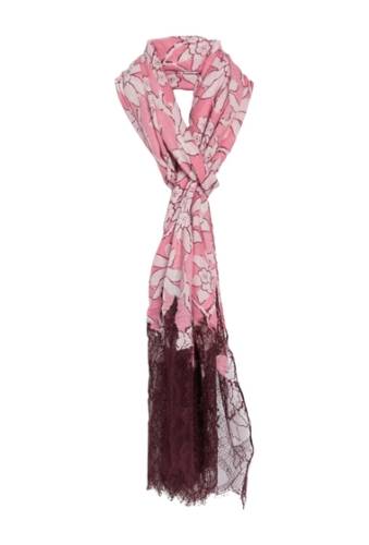 Accesorii femei valentino floral lace trim shawl neutral