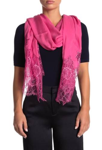 Accesorii femei valentino lace trim shawl rose