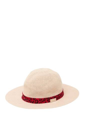 Accesorii femei vince camuto animal print band floppy hat natural