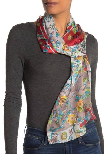 Accesorii femei vince camuto colorblock floral silk oblong scarf safari