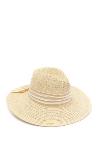 Accesorii femei vince camuto fabric braided band panama hat natural