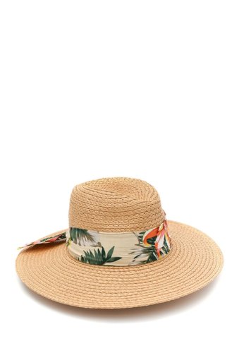 Accesorii femei vince camuto fabric braided band panama hat tan