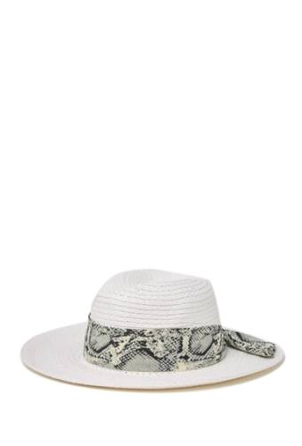 Accesorii femei vince camuto fabric braided band panama hat white