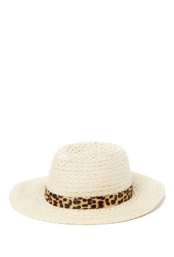 Accesorii femei vince camuto genuine pony hair banded panama hat natural