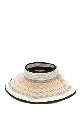 Accesorii femei vince camuto multi-stripe lurex roll-up visor white