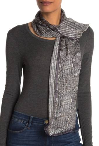 Accesorii femei vince camuto silk paisley tapestry scarf black