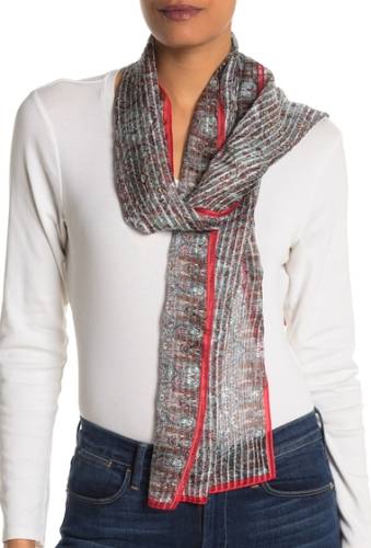 Accesorii femei vince camuto silk paisley tapestry scarf red