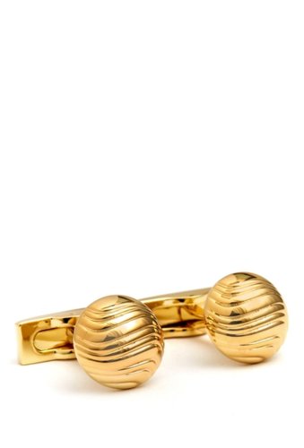 Bijuterii barbati hart schaffner marx gold plated wavy texture ball cuff links gold