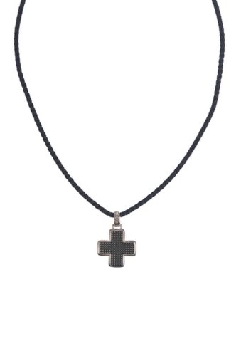 Bijuterii barbati john hardy sterling silver leather classic chain cross pendant necklace silver