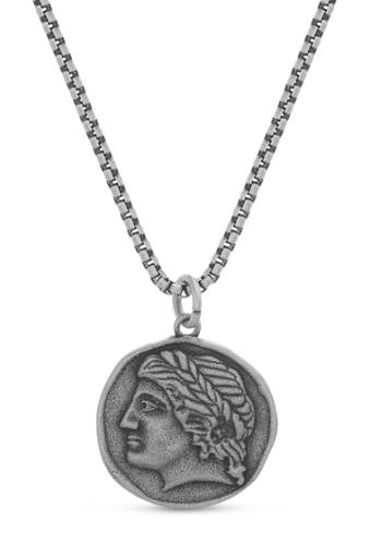 Bijuterii barbati reinforcements stainless steel julius cesar coin necklace silver