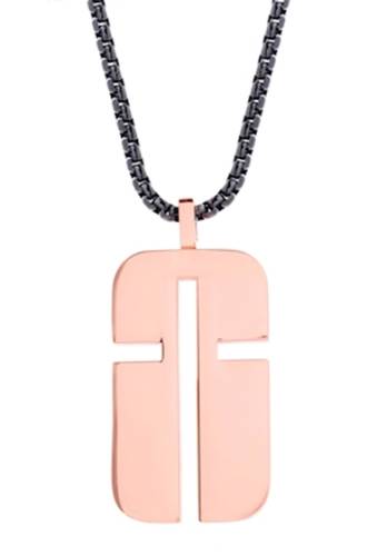 Bijuterii barbati steve madden cross design necklace rose goldblack