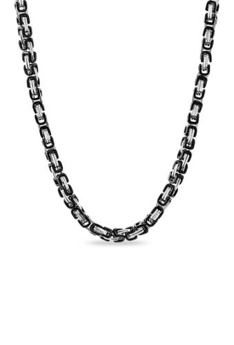 Bijuterii barbati steve madden stainless steel byzantine chain necklace silver