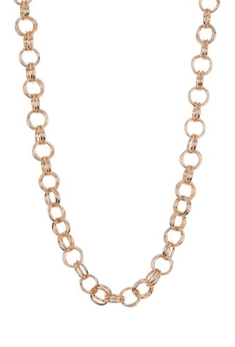 Bijuterii femei 14th union double chain link collar necklace gold