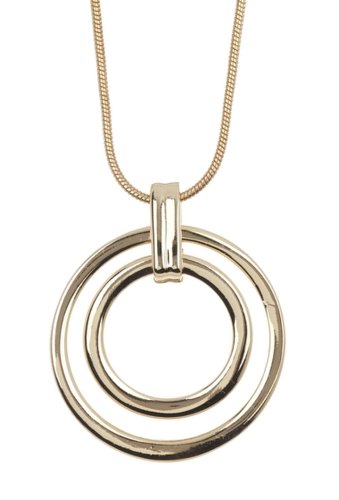 Bijuterii femei 14th union orbital metal long pendant necklace gold