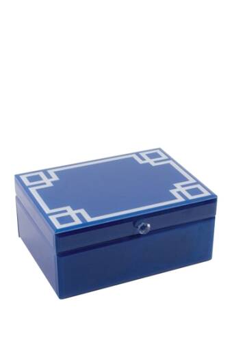 Bijuterii femei 8 oak lane greek key border trim jewelry box blue