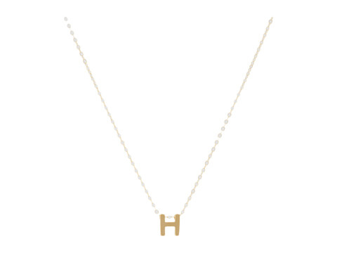 Bijuterii femei able letter charm necklace h gold-filledvermeil