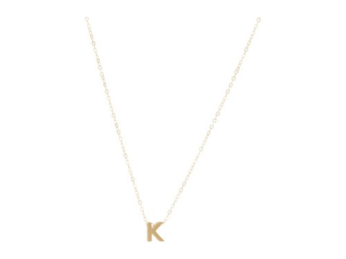 Bijuterii femei able letter charm necklace k gold-filledvermeil