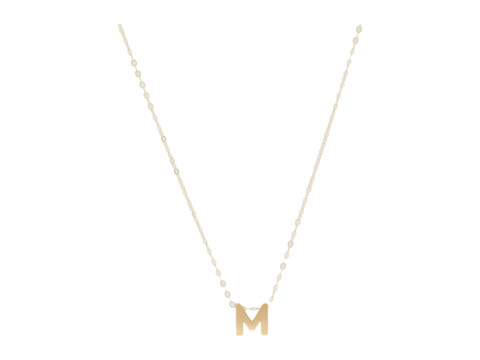 Bijuterii femei able letter charm necklace m gold-filledvermeil