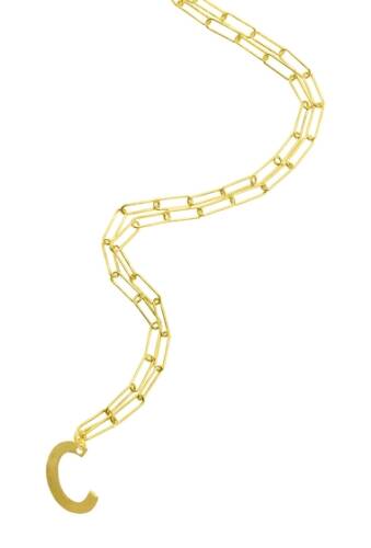 Bijuterii femei adornia 14k gold vermeil paperclip chain initial necklace yellow