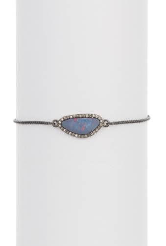 Bijuterii femei adornia diamond halo opal slider bracelet blue