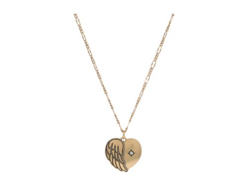 Bijuterii femei alex and ani angel wing heart family forever necklace gold