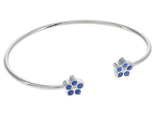 Bijuterii femei alex and ani crystal flower flex cuff bracelet shiny silver